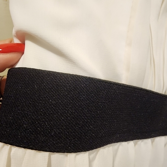 BCBGMAXAZRIA White Black Flare Strapless Lace Dress Size 0 - Picture 11 of 15